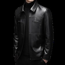 BH20222钱塘2020-2中青年男士春秋季新款时尚休闲皮衣夹克P135，男装皮衣，钱塘207-2