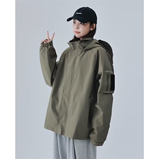 日系新款潮牌工装夹克春秋宽松潮流连帽冲锋衣休闲外套上衣，男装夹克，星座716-4