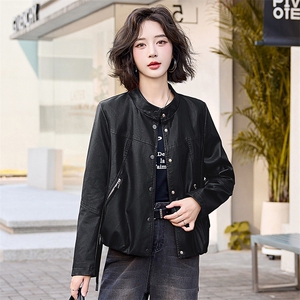 安哥拉红小个子皮衣外套女2026年新款感时尚短款皮衣女hz0661图片