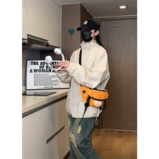 JK5002/P65春装新款个性简约纯色立领夹克男潮流飞行员上衣外套，男装夹克，电商A141
