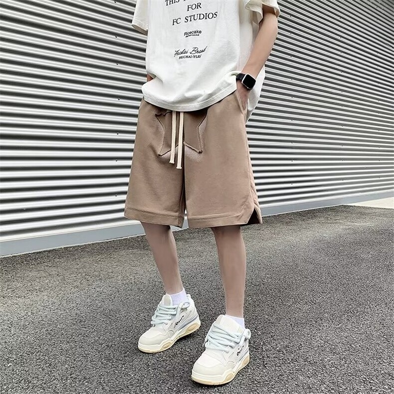 休闲短裤男美式痞子帅五角星刺绣2024夏季新款ins五分裤K3688-P28,男装牛仔裤,星座412-3