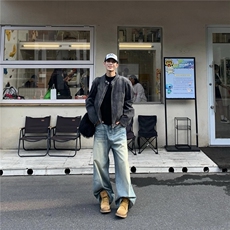 【已出大货】DJK5528-P80美式短款牛仔外套男秋冬季夹克机车外套，男装夹克，星座603-2