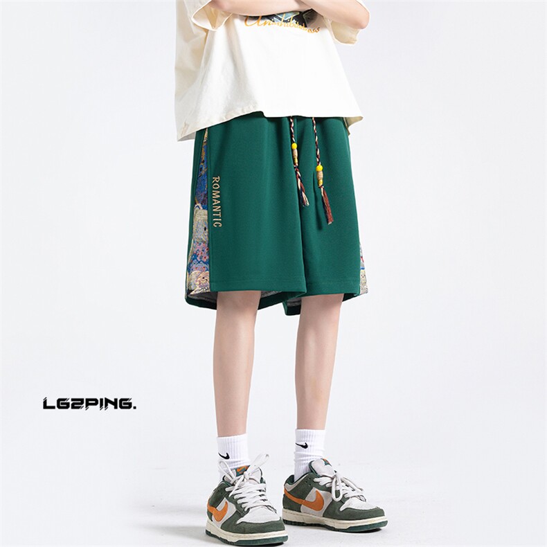 2024夏季新款港风无影大码菠萝格刺绣短裤M-5XLHK23433-特P25，男装牛仔裤，电商A022