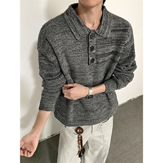 老钱风polo领毛衣男款秋季潮牌cleanfit高级感宽松慵懒套头针织衫，男装针织衫/毛衣，星座410-6（原星座1304-1）