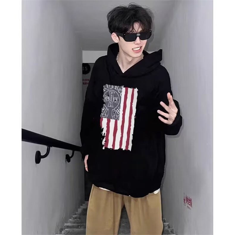 百搭气质原宿文艺ins新款简约流行重磅无口袋连帽华棉卫衣潮流，男装卫衣，星座516A