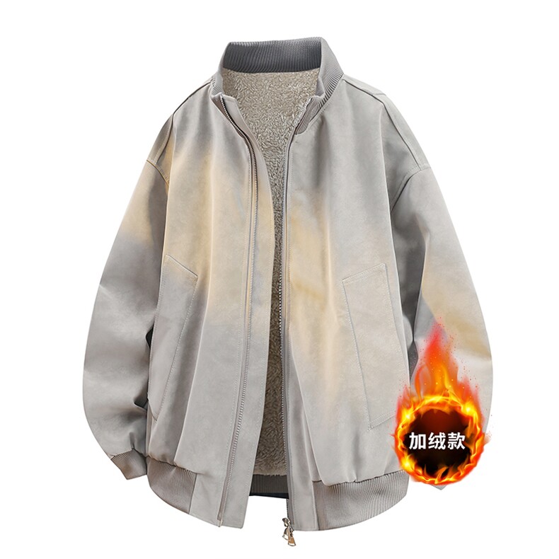 重磅800克加绒皮衣扎染棉服美式复古夹克冬短款外套JRJK3095P70,男装夹克,电商A128