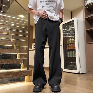 垂感西装裤男士宽松直筒潮流ins百搭阔腿休闲微喇小西裤3155-p42图片
