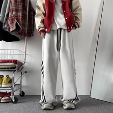 条纹抽绳休闲裤男生户外高街潮流小众长裤痞帅高级感裤子2600P43，男装休闲裤，星座410-2