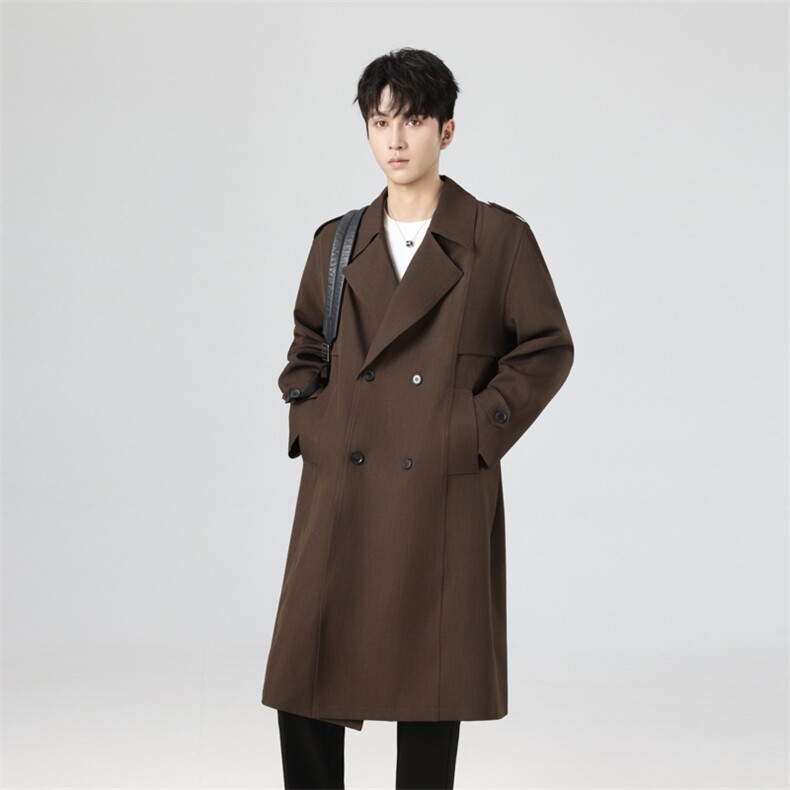 高品质猎装宽松秋季长款潮牌风衣外套XZ402-2P138控168-XZ402-2,男装风衣,星座402-2