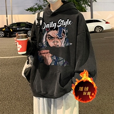 直播品质500克重磅美式做旧水洗卫衣SL1505-常规特P55加绒特P65，男装卫衣，电商A486