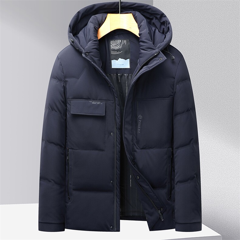 冬季新款男士可脱卸帽爸爸装羽绒服中年加厚保暖男装休闲外套,男装羽绒服,电商B212（原钱塘6029）