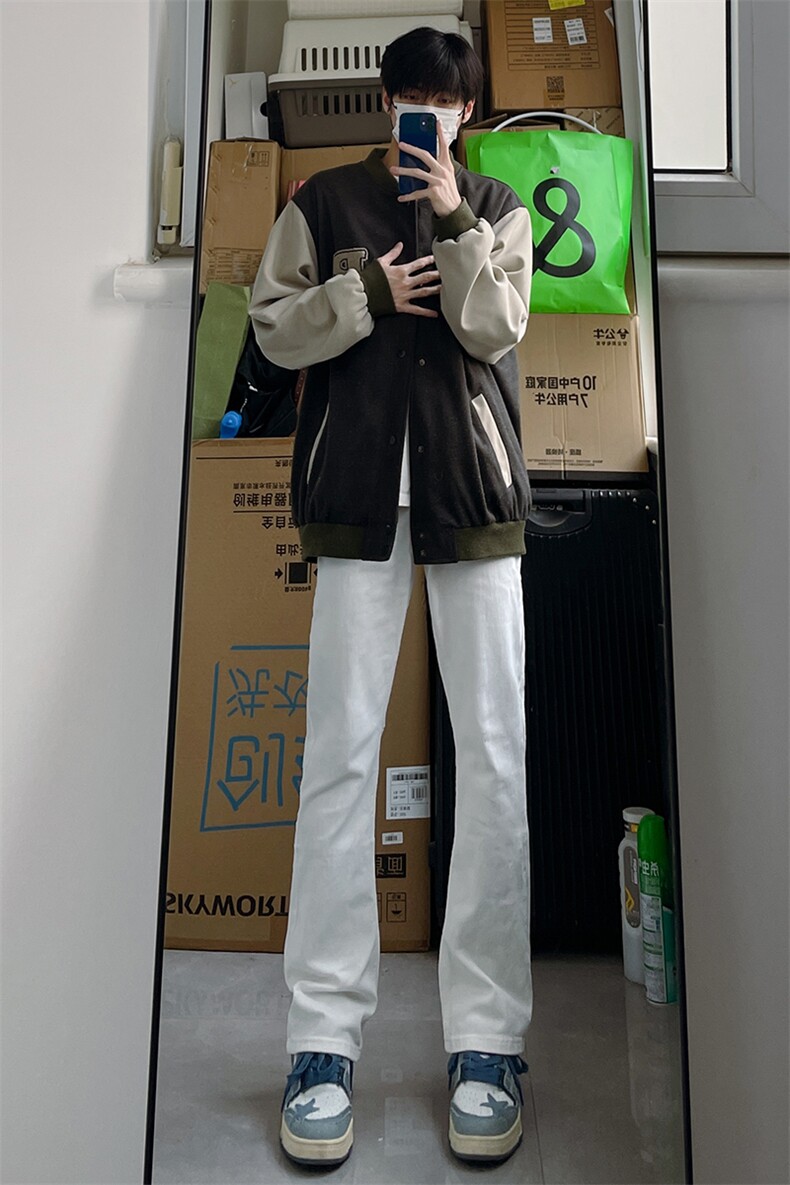 B221美式ins高街暗黑小众修身弹力休闲牛仔裤LK23010-P60控78,男装牛仔裤,电商B221