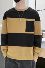 M-8XL秋季大码胖男生时尚休闲圆领个性拼接卫衣男79，男装卫衣，星座209