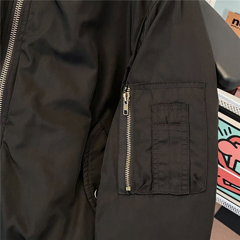 美式炸街立领双面穿加棉短款棒球服棉服外套M9022P98,男装棉衣,星座1116-2