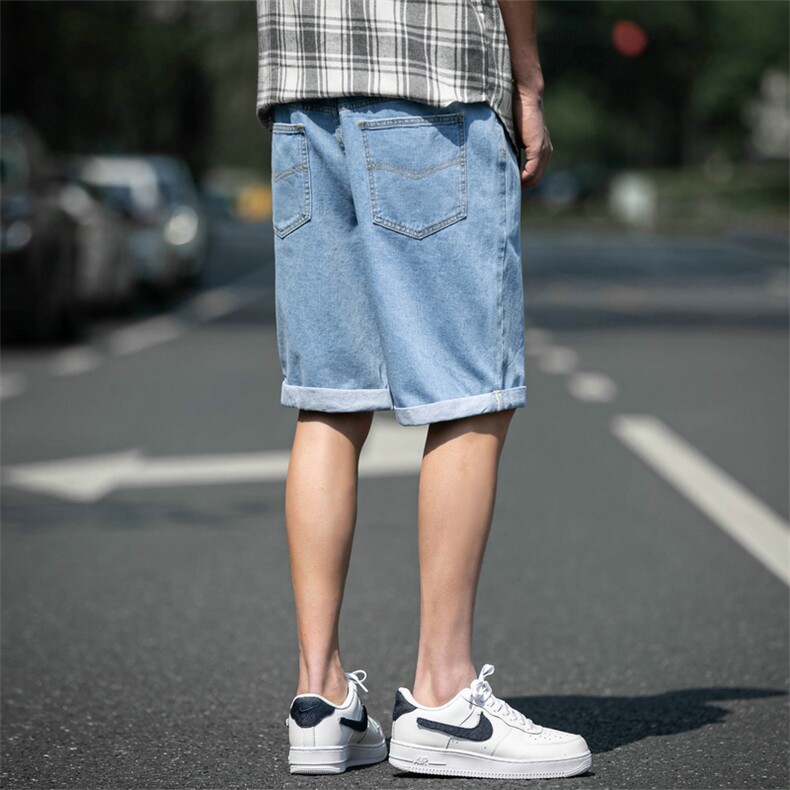 牛仔裤男直筒宽松牛仔短裤2021新款短裤五分裤子DS794T,男装牛仔裤,电商A102