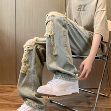 青春流行ins男直筒水洗牛仔裤N767P40，男装牛仔裤，星座1116-2