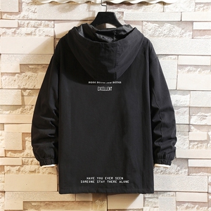 JK41120-P85 加棉款-P115 纯棉连帽夹克男士大码工装夹克男 砖墙图片