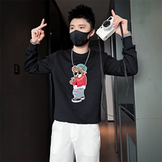 轻奢小熊卫衣男高级感痞帅潮流社会小伙店主风外套301C-WY35-P58，女装短外套，星座301C（原B323）