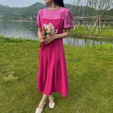 现货夏季新款两件套连衣裙，女装连衣裙，YI MAN