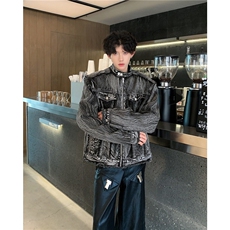 美式复古个性牛仔外套男款春JK8636-P80，男装夹克，星座1109-3