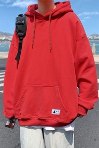 9980 P23 港风外景 2024秋季蝴蝶印花港风连帽套头卫衣情侣加大码图片