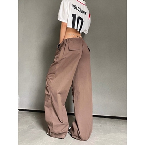 CP1188-P42 美式辣妹复古街头抽绳工装裤嘻哈街舞宽松阔腿休闲长图片