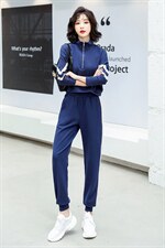 2021年春季时尚气质百搭优雅纯色简约两件套休闲，女装套装/套裙，一安秀