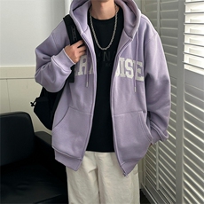 现货重磅宽松休闲绣花连帽卫衣外套男潮牌上衣A351-AW2499-P105，女装短外套，电商A351