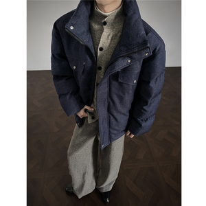 高级感仿牛仔棉衣加厚保暖美式复古立领棉服A170-M913-P138控188图片