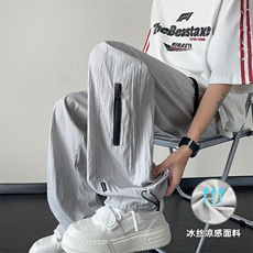2026夏季新款冰丝凉感顺滑拉链薄款休闲裤K5787特P27建议零售价68，男装休闲裤，电商A001