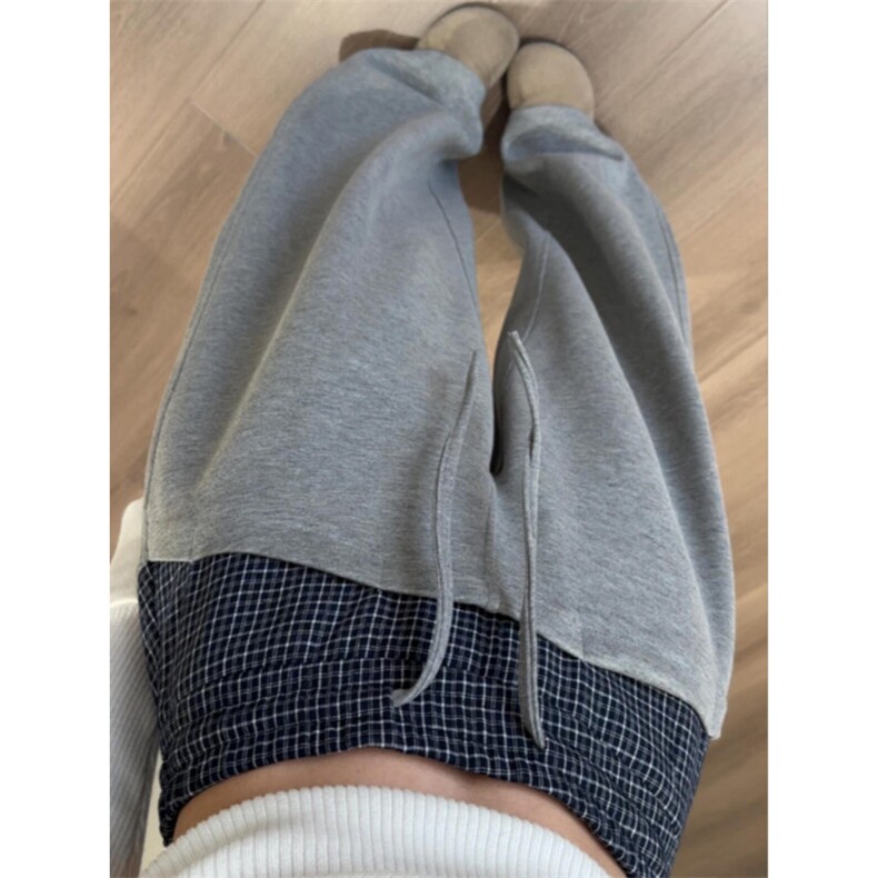 【高质量现货特批45】男女春秋腰头拼接休闲裤610A-BL34，男装休闲裤，星座610A