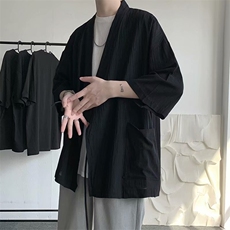 短袖衬衫男夏季ins潮牌七分袖上衣港风日系简约百搭宽松衣服，男装衬衫，星座601-2