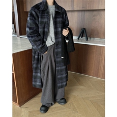 1港风长毛马海毛面料小香风大衣加厚羊毛大衣77932WANGP135控198，男装毛呢大衣，星座226-2