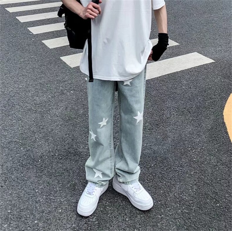 牛仔裤直脚潮流春季气质宽松直筒潮青春流行长裤NV105P40，男装牛仔裤，星座1116-2