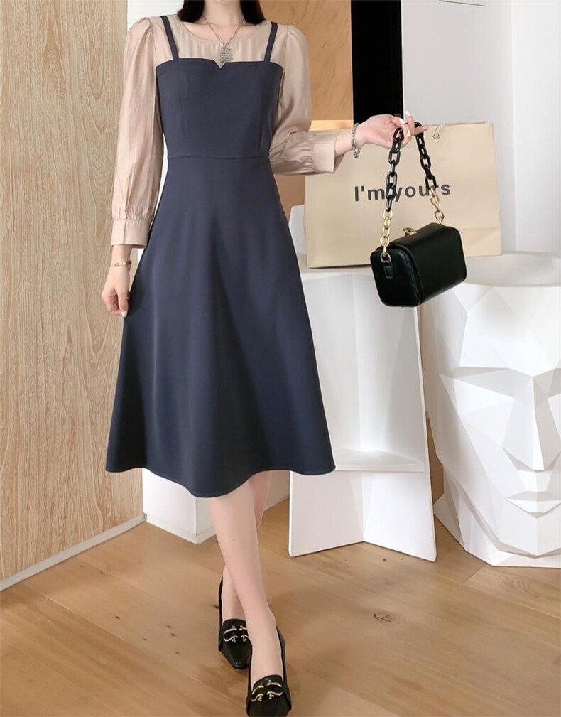 秋装新款连衣裙，女装连衣裙，艾伊贝雪