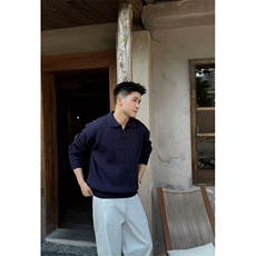 网图慎用程南同款D1201降P752025秋冬海鸥领毛衣针织衫，男装针织衫/毛衣，电商B216（原B302）