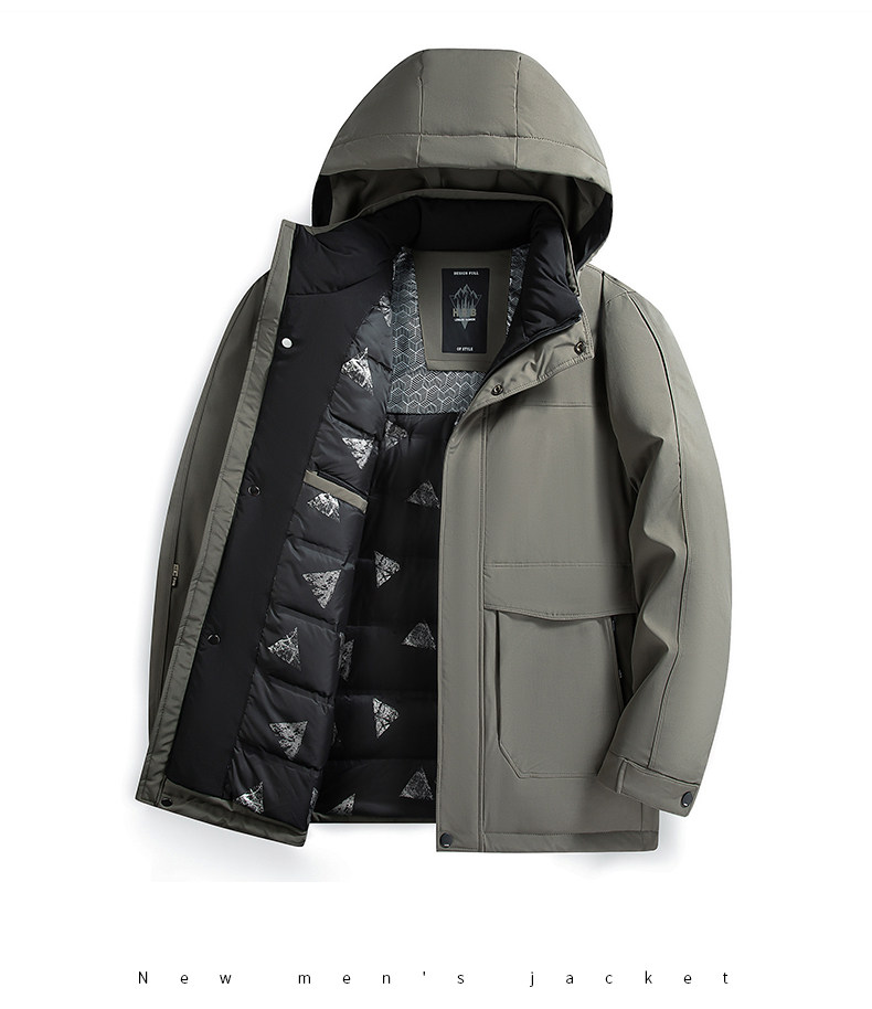 羽绒服男2024冬季宽松棉衣外套羽绒棉服男棉袄连帽可拆卸潮,男装羽绒服,电商B212（原钱塘6029）