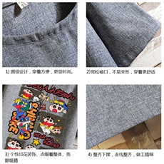 风复古亚麻短袖男棉麻t恤男半袖砖墙挂拍ZT71311-P35，男装T恤，电商A040A