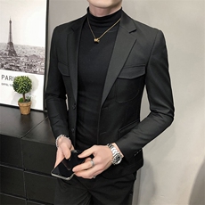 秋冬社会小伙牛仔夹克西装单西修身西服A236-XZ-212-P145，男装夹克，电商A236