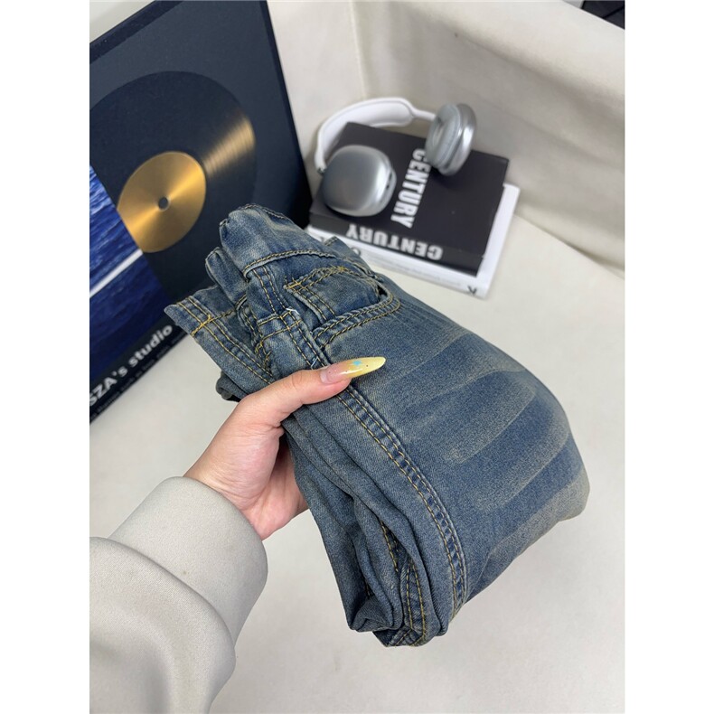 B221美式ins高街宽松直筒莱赛尔冰丝牛仔裤LK25488-特P45控88，男装牛仔裤，电商B221