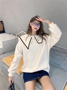 冬季新款宝宝绒卫衣学院风图片