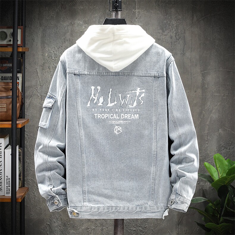 挂拍牛仔外套男潮牌秋季新款韩版潮流帅气夹克男装上衣9151-P85,男装夹克,电商A318