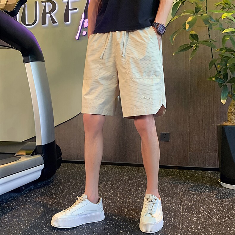 社会小伙夏季男士纯色运动短裤薄款速干5分裤宽松休闲裤C208-6766,男装牛仔裤,电商C208