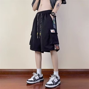 美式运动短裤男士夏季休闲中裤大码宽松裤衩男生潮流五分裤子男款图片