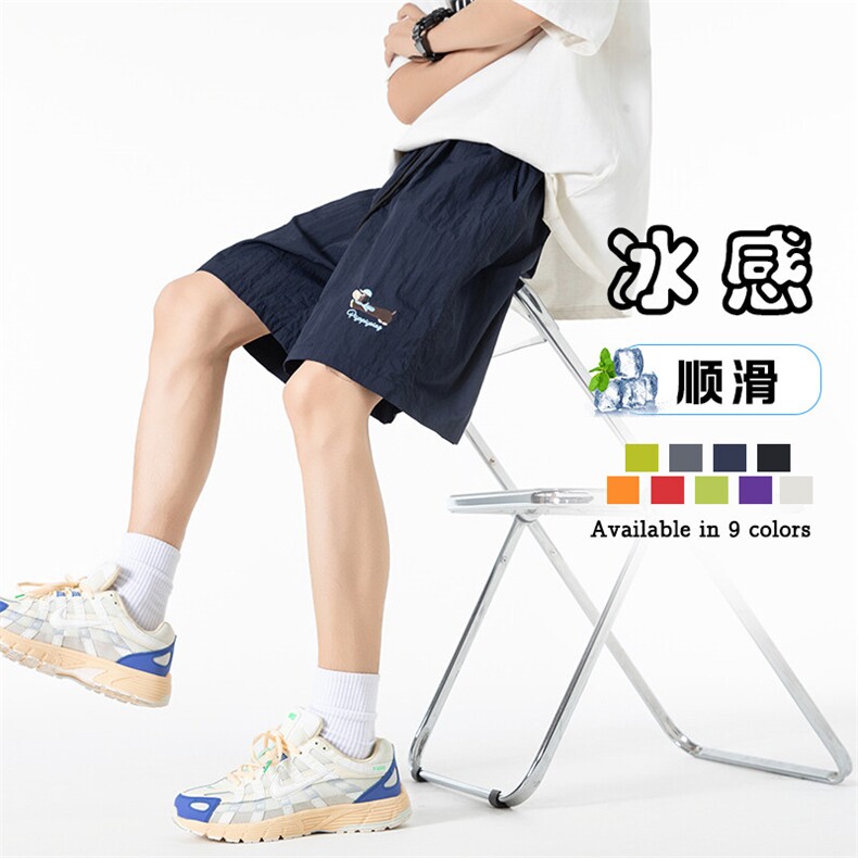 多色可选高品质短裤高街美式尼龙速干绣花五分裤25XD23108特批13图片
