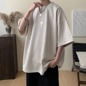 ！2025夏季新款男士银色字母印花情侣短袖T恤TL2410特P19控38图片