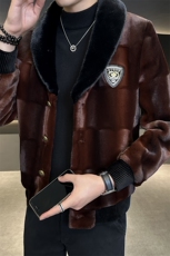冬男商务休闲夹克金貂绒外套中年时尚保暖上衣爸爸装ZX8908-P245，男装夹克，星座1105-3