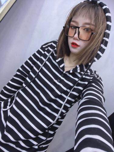 条纹帽衫，女装，DD+(4F)