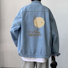 牛仔夹克男大码牛仔外套男茄克NJ77409-P60，男装夹克，电商A040