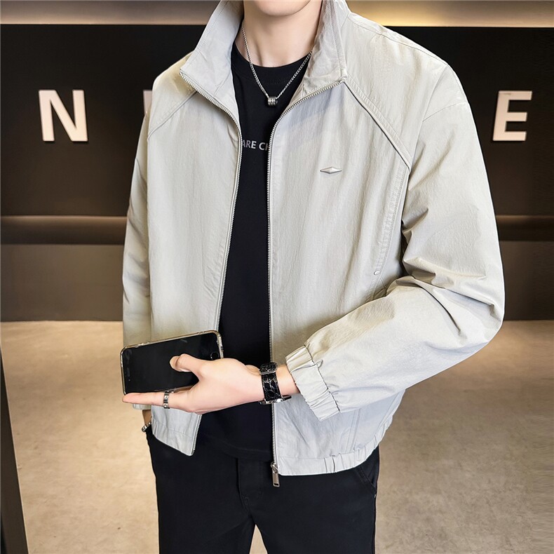 2026新款春季男士外套立领潮牌时尚帅气休闲夹克A313-2206-P95，男装夹克，电商A313